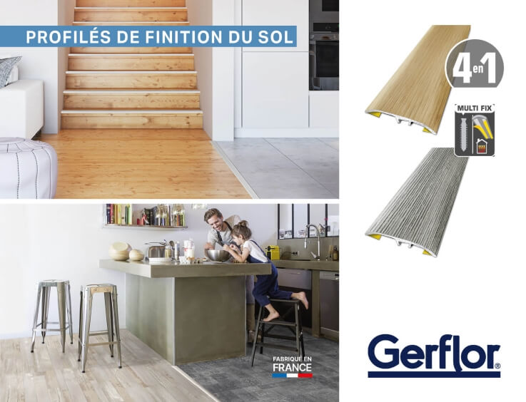 barre de seuil marque gerflor / profilé de finition du sol