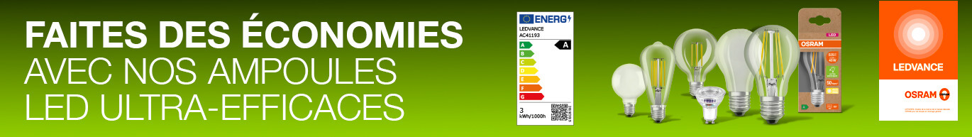 Ampoules LED à économie d'énergie marque LEDVANCE OSRAM