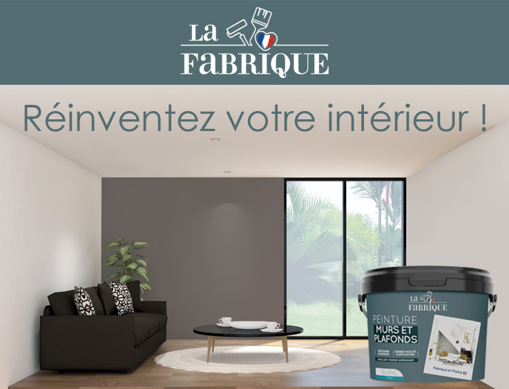 La Fabrique - Mur intérieur peint avec de la peinture blanche