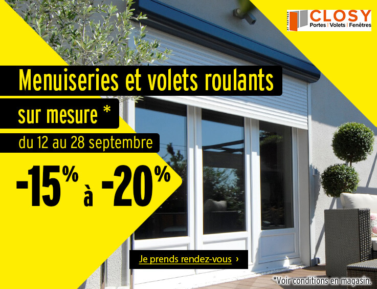 RDV EN LIGNE POUR MENUISERIES ET VOLETS ROULANTS SUR MESURE CLOSY