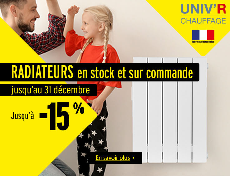 Offre promo UNIV'R CHAUFFAGE - Valable en magasins - jusqu'à 15% de remsie