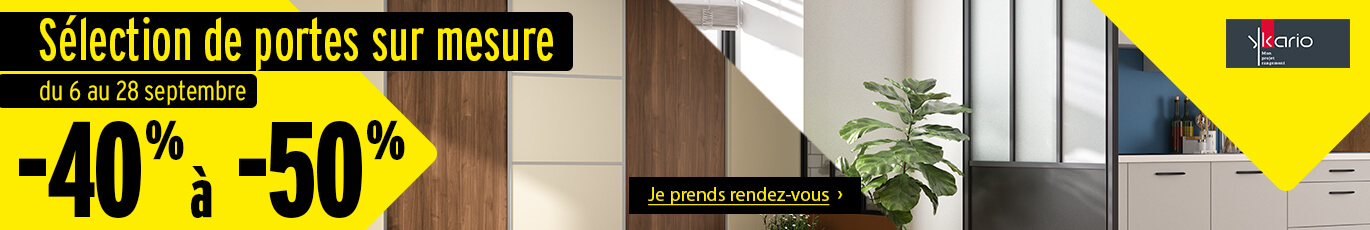 Promotion portes coulissantes YKARIO - Prenez rendez-vous avec un expert client