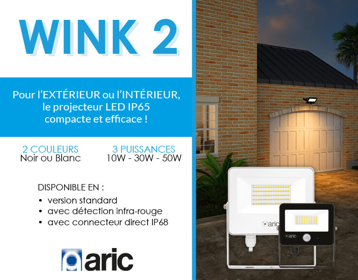 Projecteur extérieur ou intérieur  LED Wink 2 marque ARIC