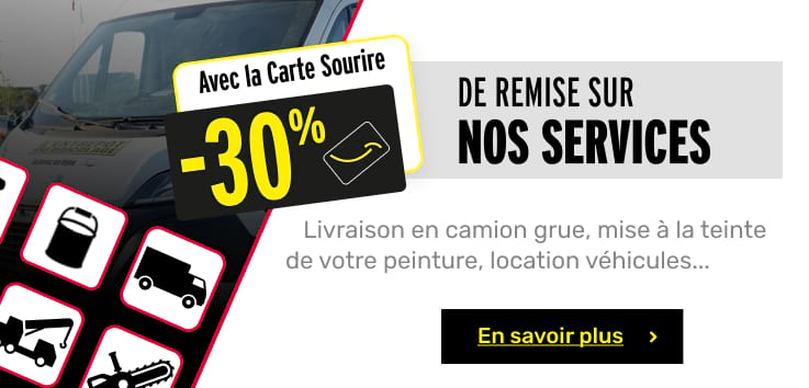 offre services : -30% de remise sur nos services avec la carte fidélité : la carte sourire