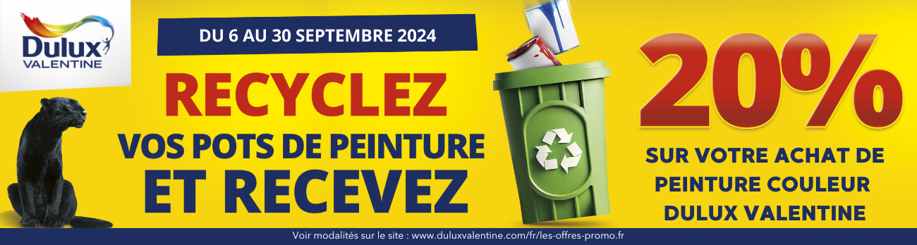 Offre ramène ton pot akzo nobel dulux valentine semaine pour la planète