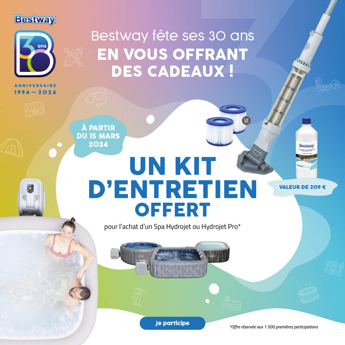 offre promo bestway kit d'entretien offert pour l'achat d'un spa