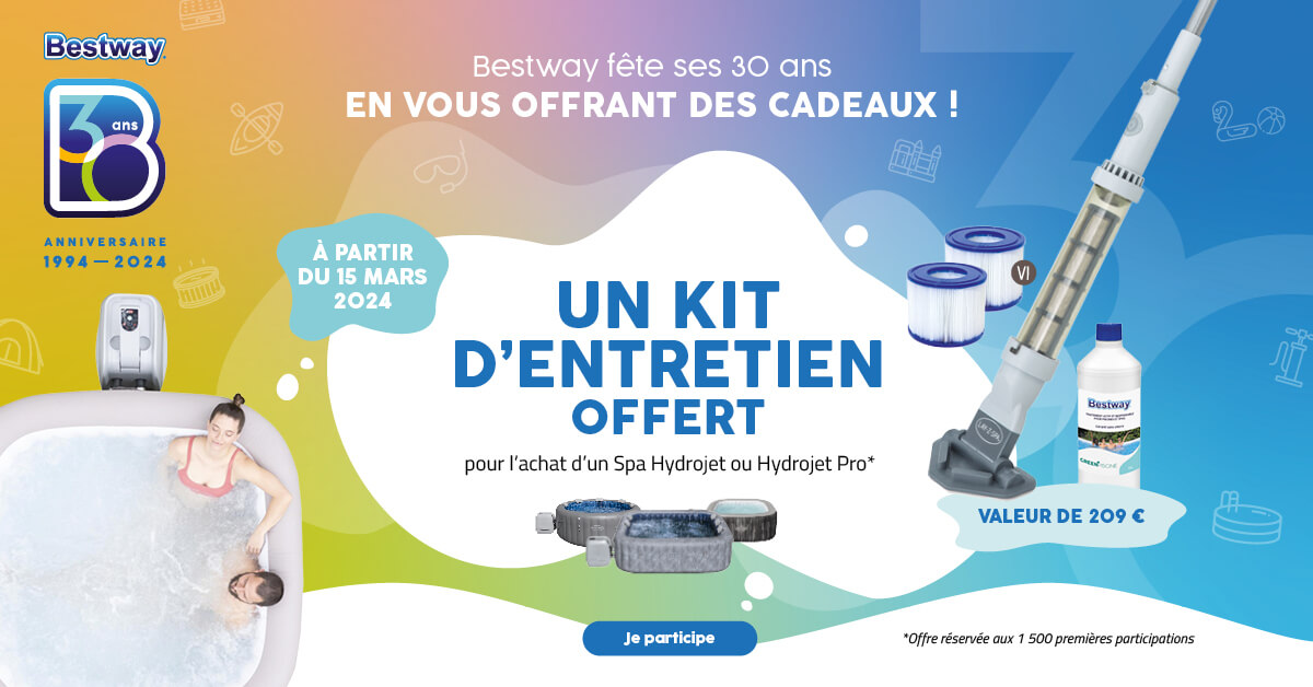 offre promo bestway kit d'entretien offert pour l'achat d'un spa