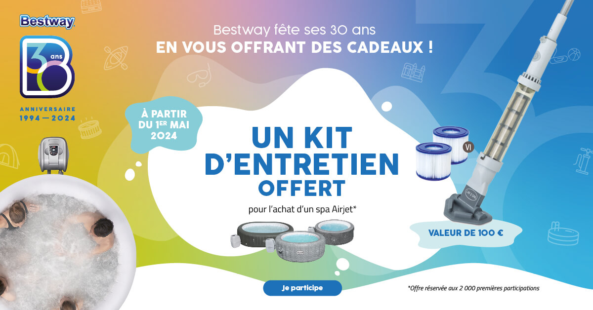 offre promo bestway kit d'entretien offert pour l'achat d'un spa