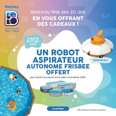 offre promo bestway robot aspirateur frisbee offert pour l'achat d'une piscine