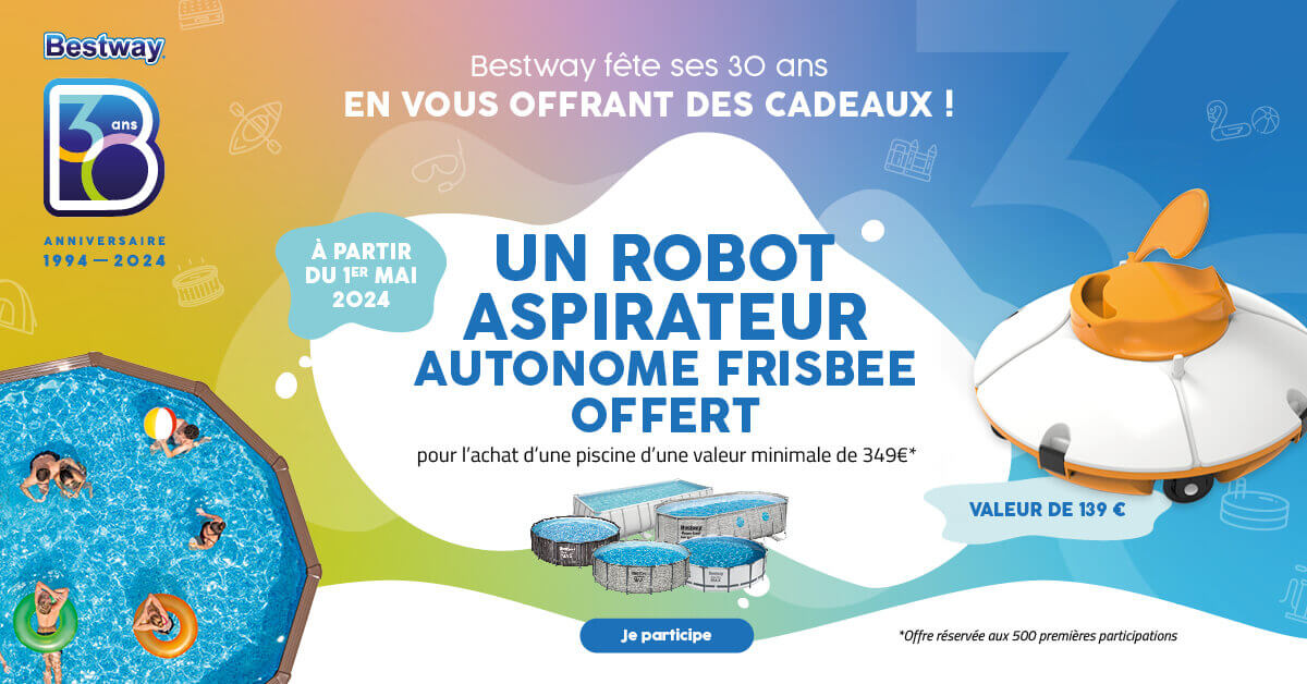 offre promo bestway robot aspirateur frisbee offert pour l'achat d'une piscine