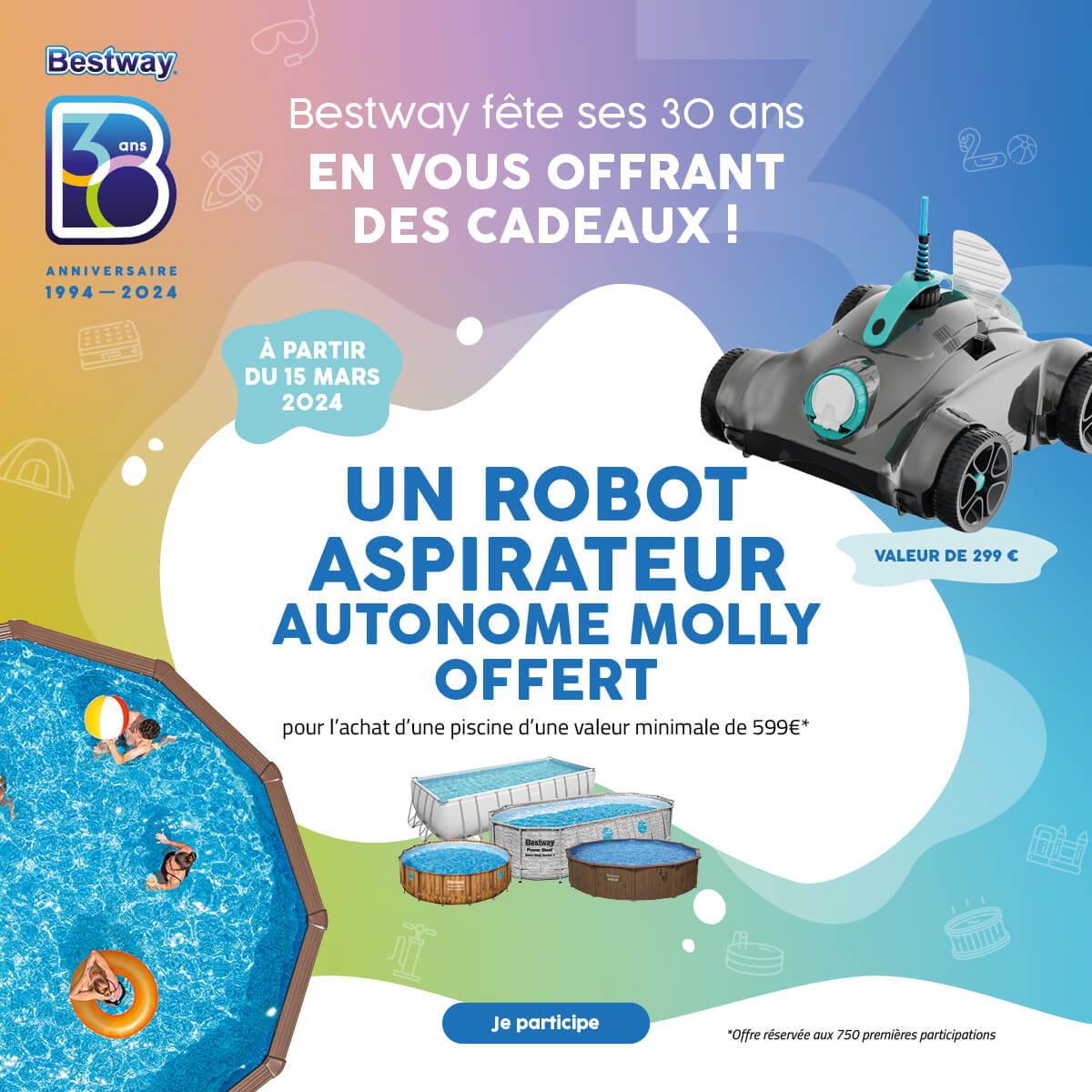 offre promo bestway robot aspirateur offert pour l'achat d'une piscine