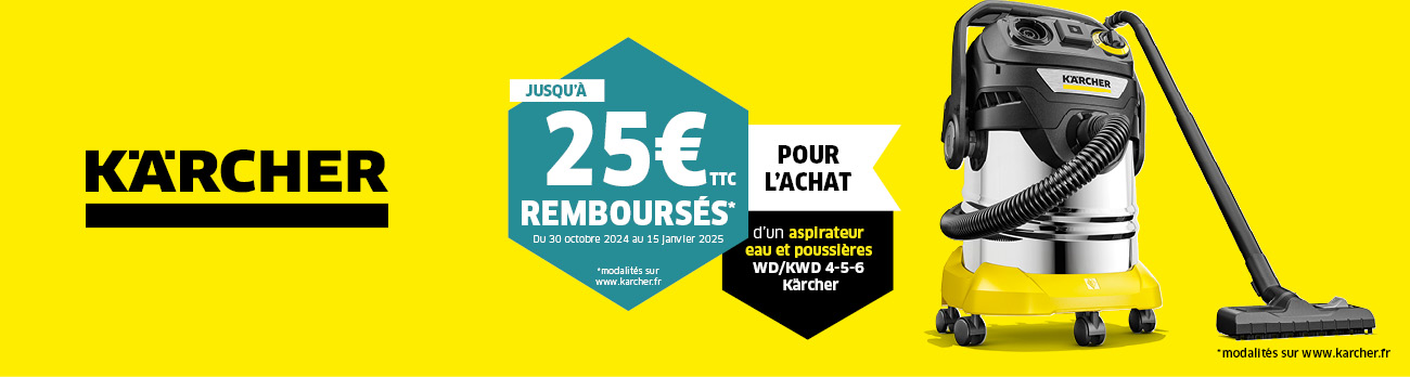 offre de remboursement karcher aspirateur eau et poussières ou aspirateur cendres et poussières