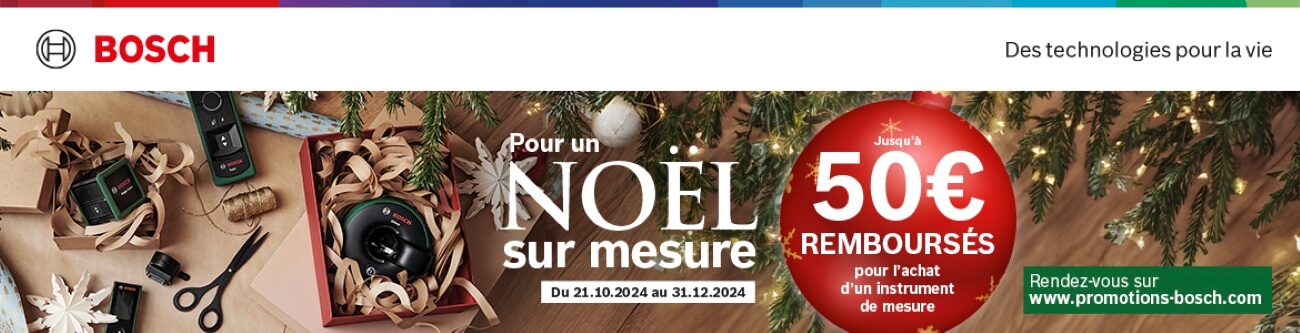 Offre de remboursement BOSCH - Jusqu'à 50€ remboursés pour l'achat d'un instrument de mesure