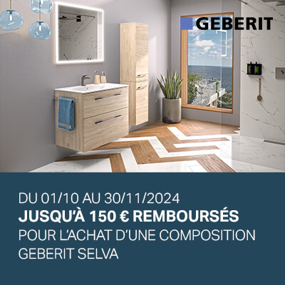 offre de remboursement composition salle de bains modulable geberit selva