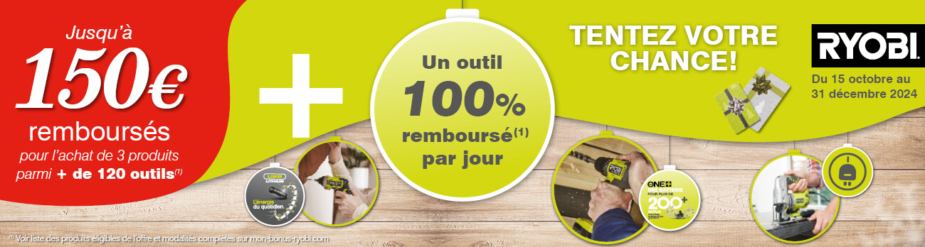 offre de remboursement ryobi one plus - Automne 2024