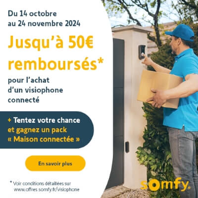 offre de remboursement visiophone connecté somfy