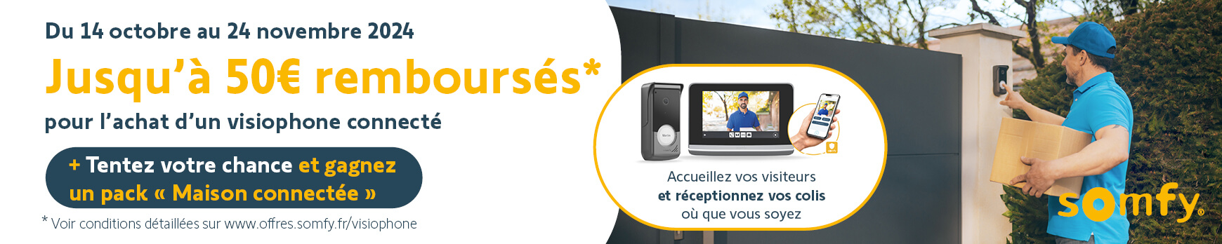 offre de remboursement visiophone connecté somfy