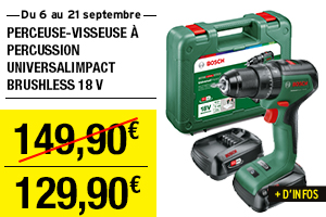 Perceuse - visseuse à percussion sans fil Universalimpact brushless à batterie 18 V BOSCH