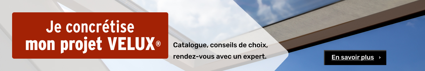 vue du ciel au travers d'une fenêtre de toit velux blanche