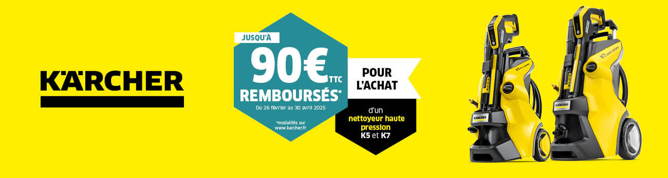 offre de remboursement nettoyeurs haute pression karcher