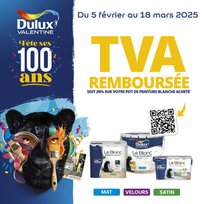 offre remboursement akzo nobel dulux valentine TVA remboursée sur votre pot de peinture blanche