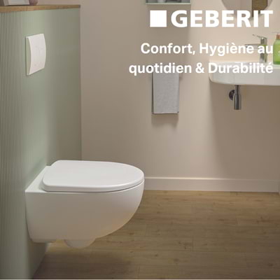 WC suspendu Geberit et autres produits sanitaires