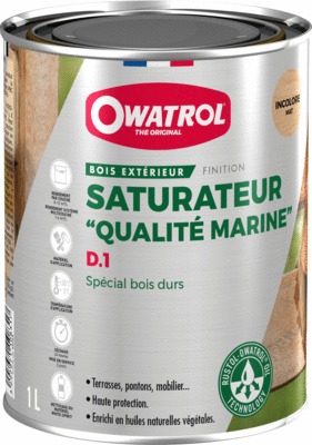 Saturateur bois exotiques incolore mat D.1  1 l OWATROL