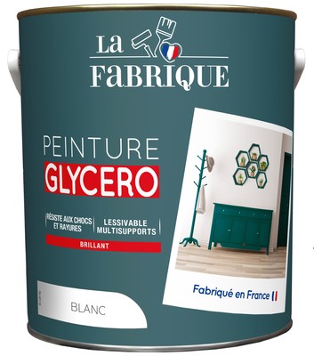 Peinture glycero Blanc brillant 2,5 l - LA FABRIQUE