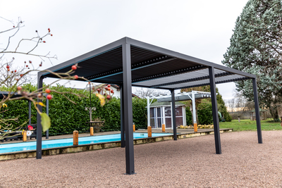 Pergola bioclimatique aluminium 3,6 x 5,98 m 21.52 m² FORESTA