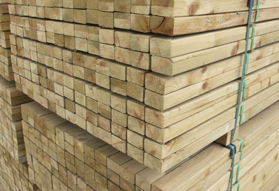 Lambourde pin traite raboté  L 2500 x H 70 x Ep 45 mm HENRY TIMBER