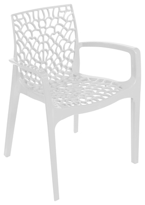 Fauteuil de jardin Gruvyer en résine blanc GRANDSOLEIL