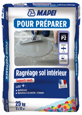 Ragréage sol intérieur support neuf P2 25 kg MAPEI