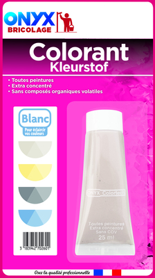 Colorant Universel Pour Peinture Blanc 25 Ml Onyx 507262 Sol Et Mur Interieur L Entrepot Du Bricolage