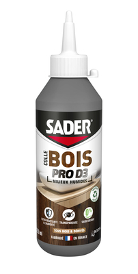 Colle à bois extérieur incolore 250g - SADER - Mr.Bricolage