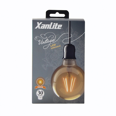 AMPOULE LED DROIT DIMMABLE AMBRE G95