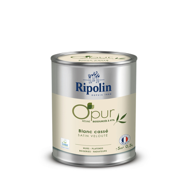 RIPOLIN Peinture pour pour Bois Intérieur & Extérieur - Blanc Cassé Satin,  0,5L - Cdiscount Bricolage