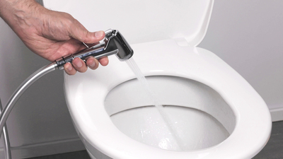 Rousseau Kit Douchette WC, Kit Hygiène complet pour WC en ABS avec Douchette,  Support et Robinet 3 voies, Chromé : : Bricolage