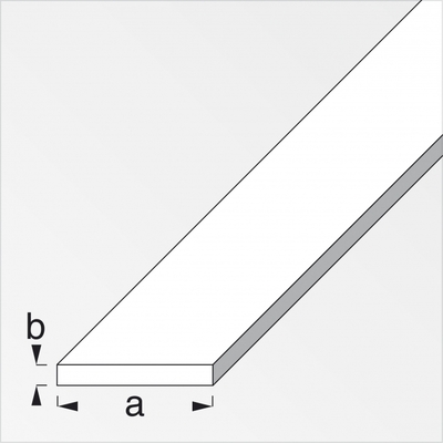 PROFILE PLAT PVC BLANC 30 X 3 PAR 1 ML