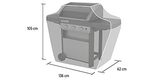 Housse de protection pour barbecue à gaz Taille XL - Campingaz