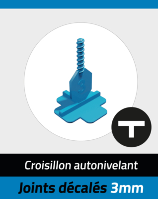 Croisillons auto-nivelants en T 3 mm - Taliaplast