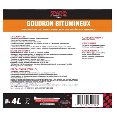 Goudron bitumineux - SPADO - Mr.Bricolage