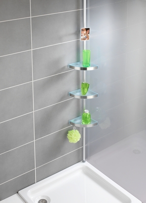 Etagère d'angle de douche télescopique en acier inoxydable - Accessoires  salles de bain et WC - Achat & prix