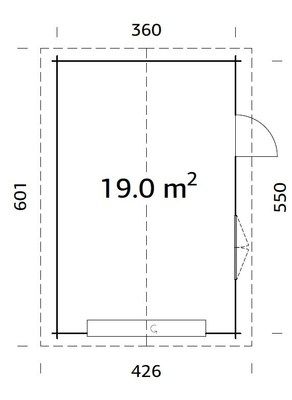 Garage bois Gris Roger 19m2 PALMAKO Livraison incluse domicile