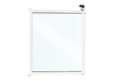 portillon de piscine 1m10 en verre et aluminium blanc HOMALU