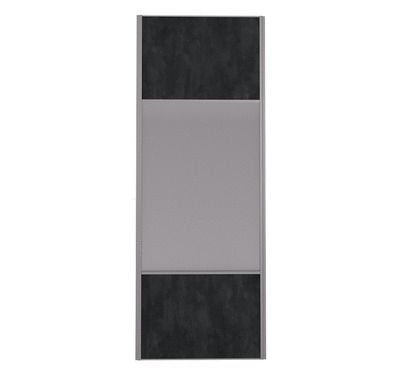 Porte de placard Miroir et Ardoise Profil gris H 248,5 x L 62,2 cm YNGENIO