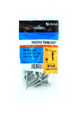 Vis de pose Torx 7 x 40 mm par 12 MUSTAD