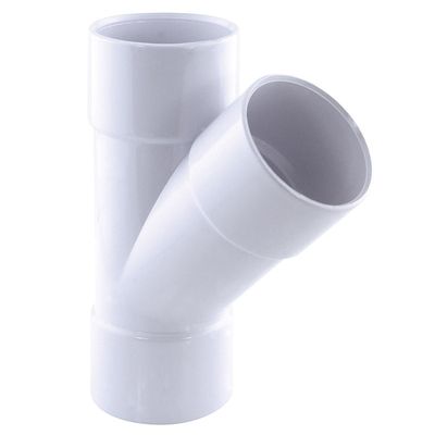 Culotte PVC femelle femelle Ø40 angle 45 blanc INTERPLAST