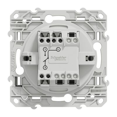 Interrupteur va-et-vient aluminium - Odace SCHNEIDER ELECTRIC