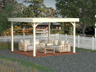 Pergola bois Bois Naturel  Lucy 12,2m2 PALMAKO Livraison incluse domicile