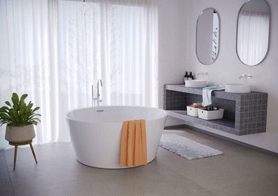 Baignoire îlot ronde blanche diamètre 140 cm Ciarra BALNEO